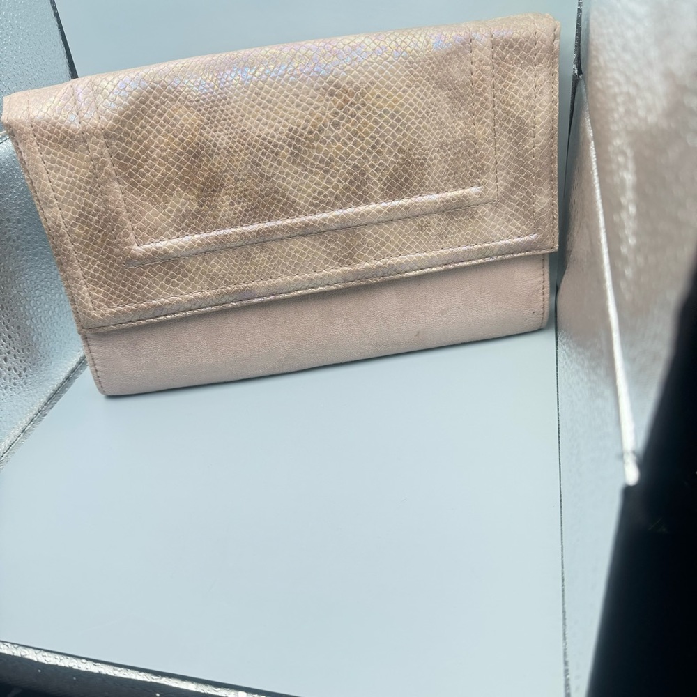 Cartera de fiesta H&M color beige